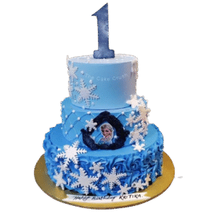 First Year Frozen (Elsa) theme Birthday Cake